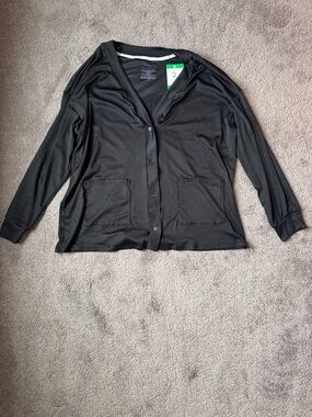 Live To Lounge Black Lightweight Cardigan Lounge Top NWT SIZE XL Casual Soft